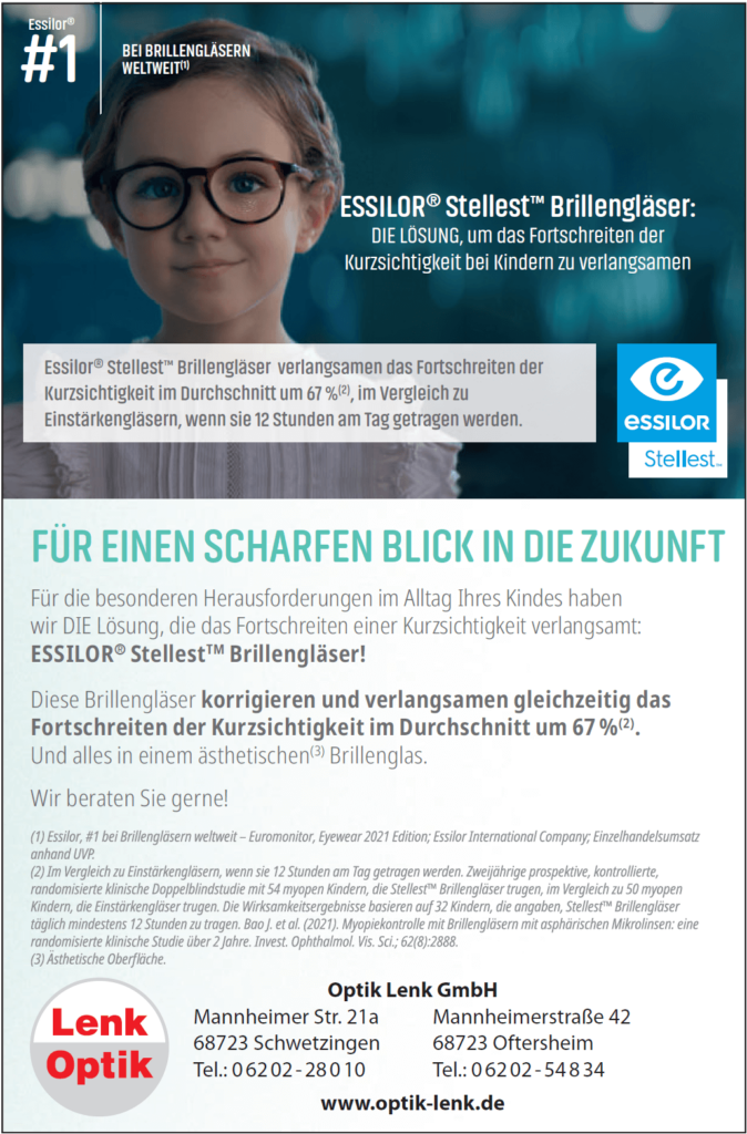 Essilor Stellest Anzeige Optik Lenk